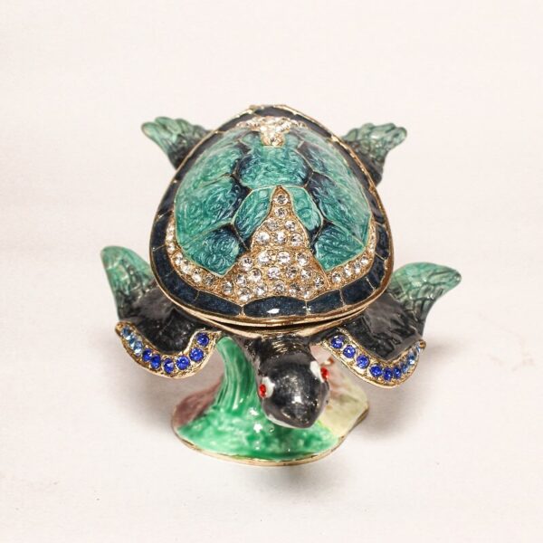 Brass Enamel Turtle Magnet Box88