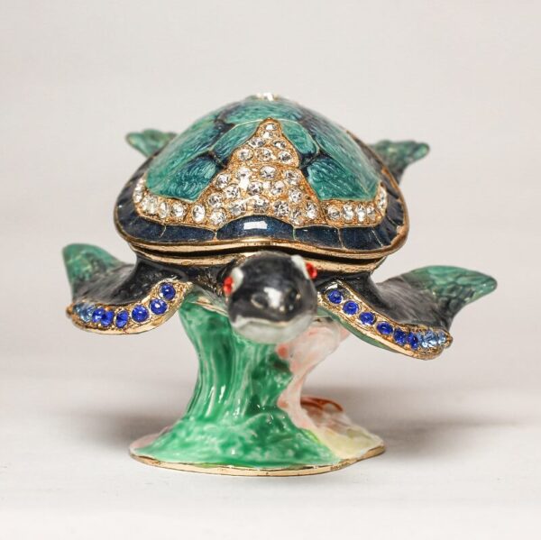 Brass Enamel Turtle Magnet Box33