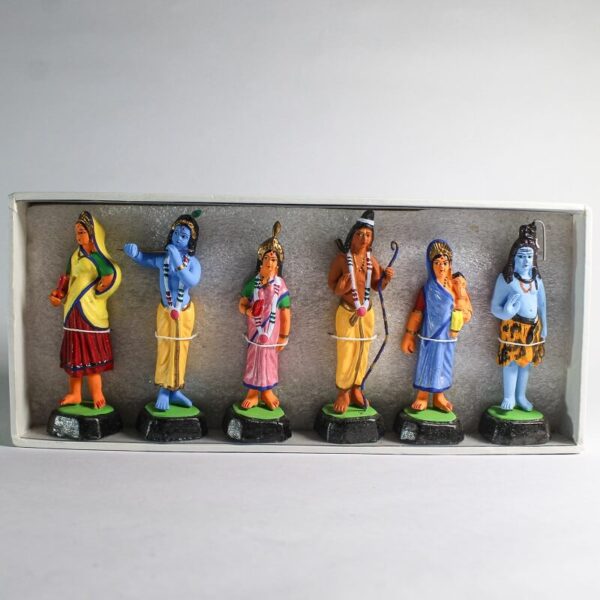 Set of 6 Terracotta Figurines Depicting Beloved Deities