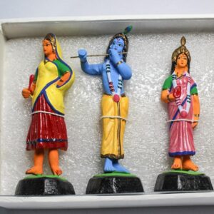 Set of 3 Terracotta Figurines Depicting Beloved Deities