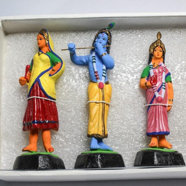 Set of 3 Terracotta Figurines Depicting Beloved Deities