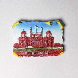 Hand-Painted Red Fort Fridge Magnet11