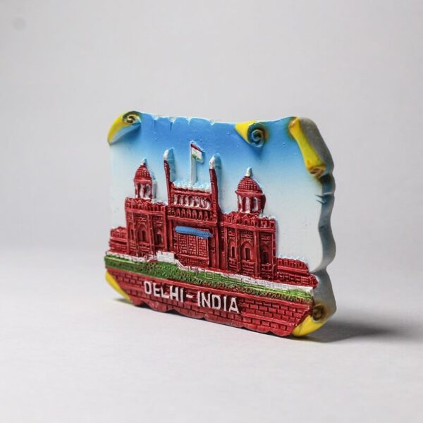 Hand-Painted Red Fort Fridge Magnet