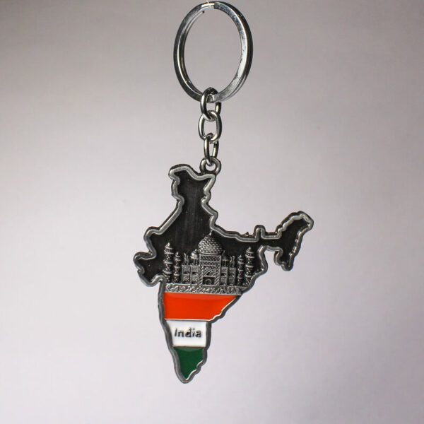 India Map Enamel Paint Keychain