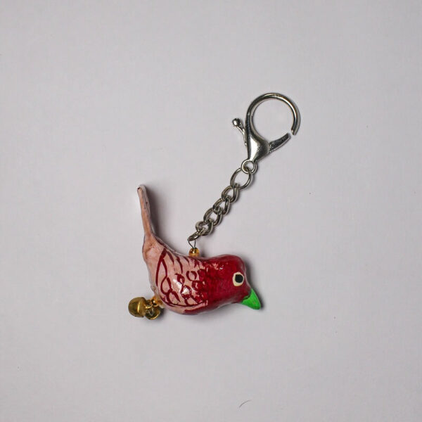 Hand-Painted Bird Bag Charm Keychain11