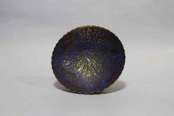 Handcrafted Brass Bowl with Enamel Paint