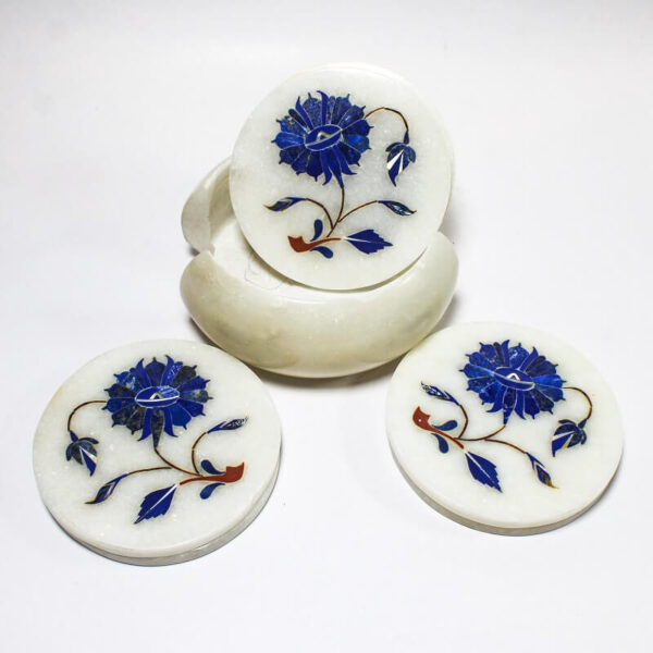 Marble Inlay Coaster Set33