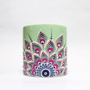 Small Mug with Hand-Painted Mandala Design