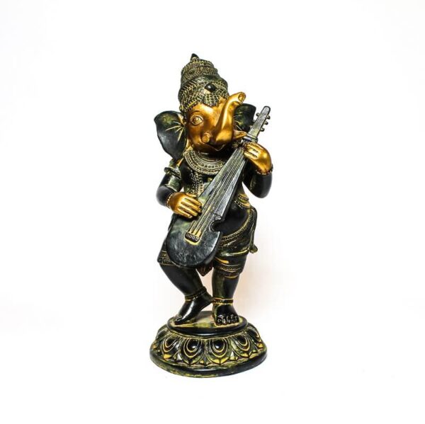 Lord Ganesh Standing with Veena in Hand2