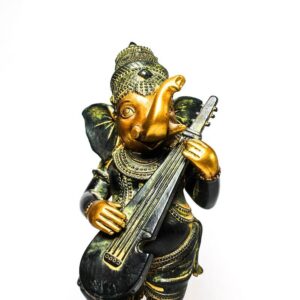 Lord Ganesh Standing with Veena in Hand1