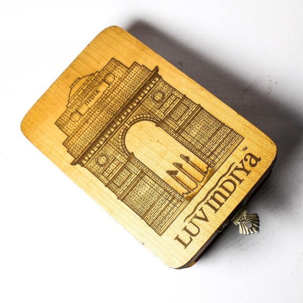 wooden Box with Engraved India Gate88