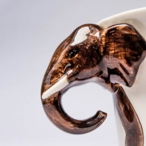 Premium Ceramic Mug Hand Painted Elephant