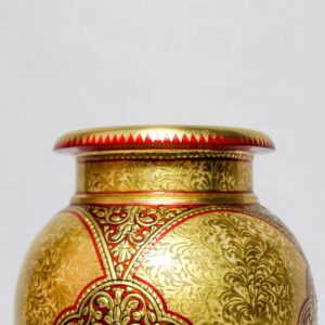 Marble Matka with Real Gold Work5
