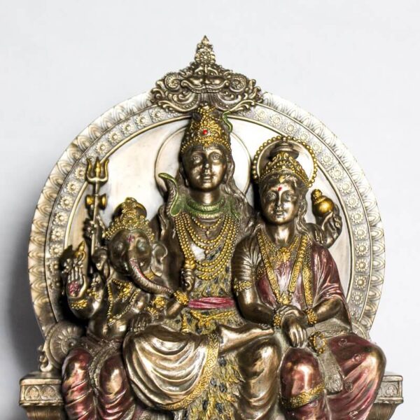 Bonded Bronze Shiv Family with Ganesh and Mushak1