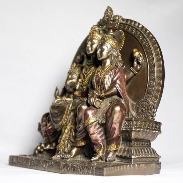 Bonded Bronze Shiv Family with Ganesh and Mushak3