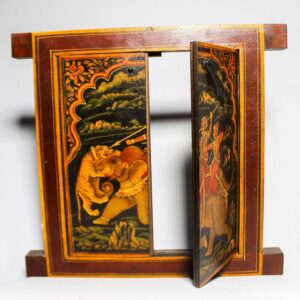 Hand-Painted Wooden Miniature Window, 13×14.5 Inches 444