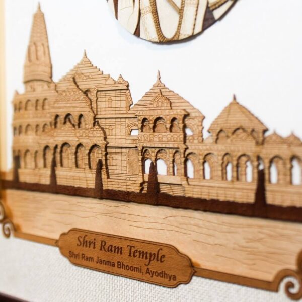 3D Wood Art Picture Frame - Shri Ram Temple5