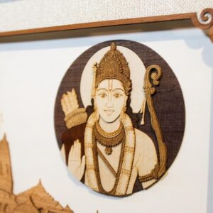 3D Wood Art Picture Frame - Shri Ram Temple3